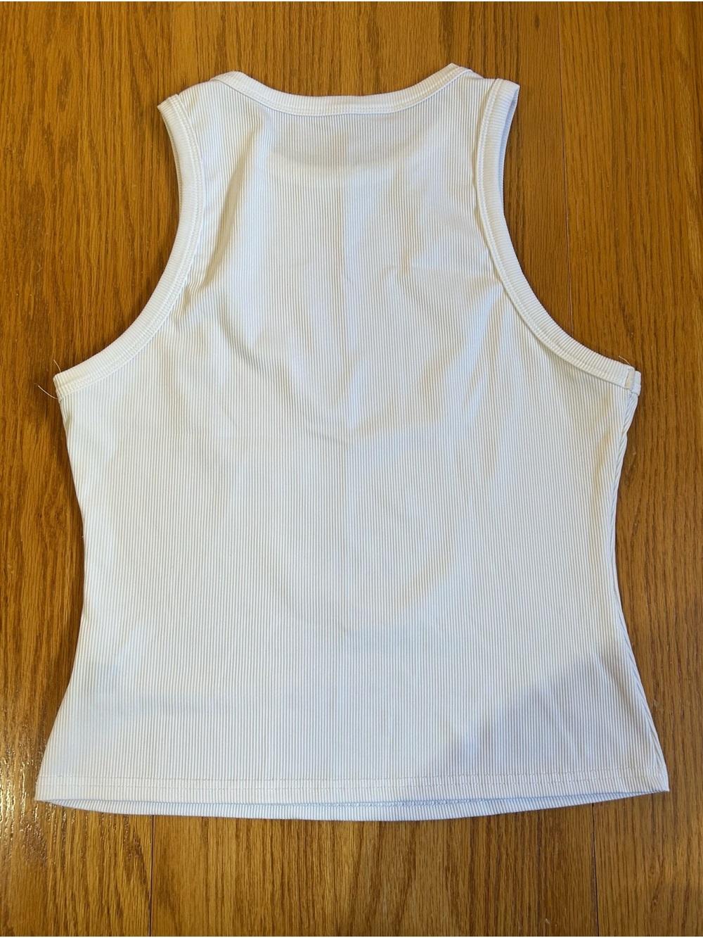 White Ribbed Tank Top - Picture 4 of 6